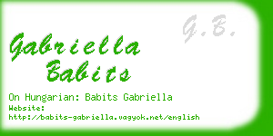 gabriella babits business card